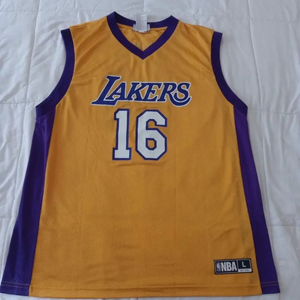 Los Angeles Lakers Pau Gasol 16 Adidas Jersey Men's Size Large